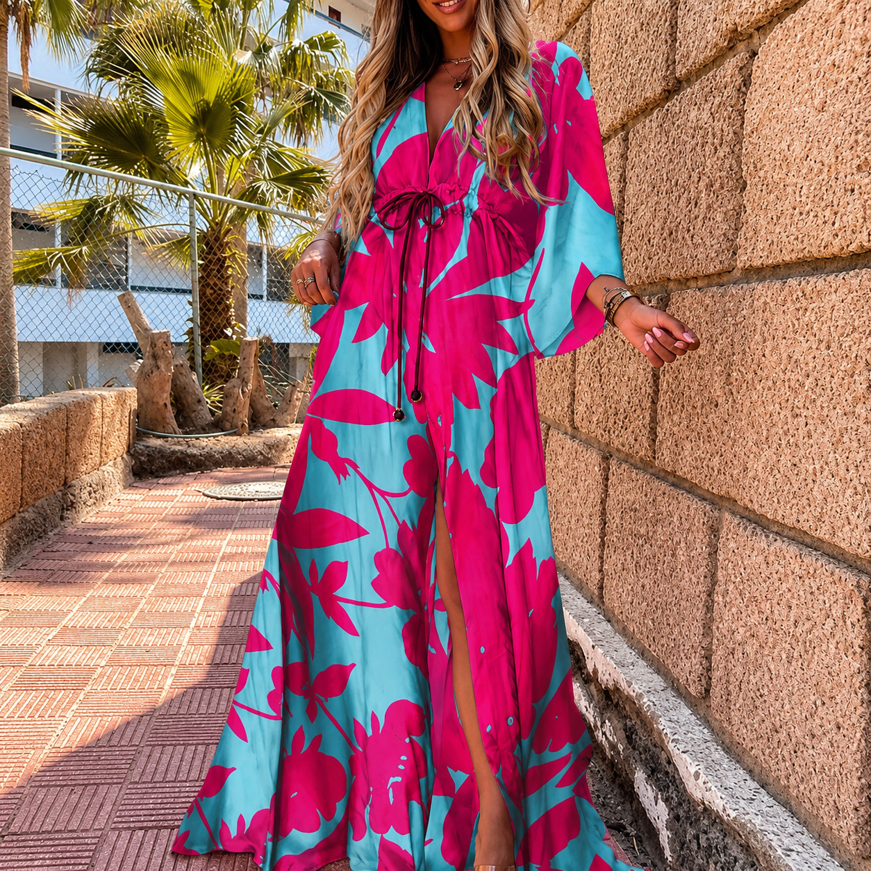 Daria | Printed Kaftan Maxi Dress