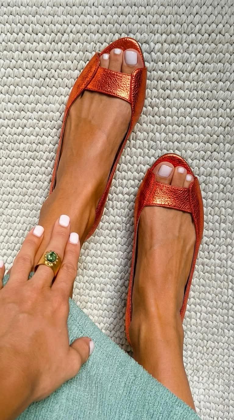 Olivia | Open-Toe Flats