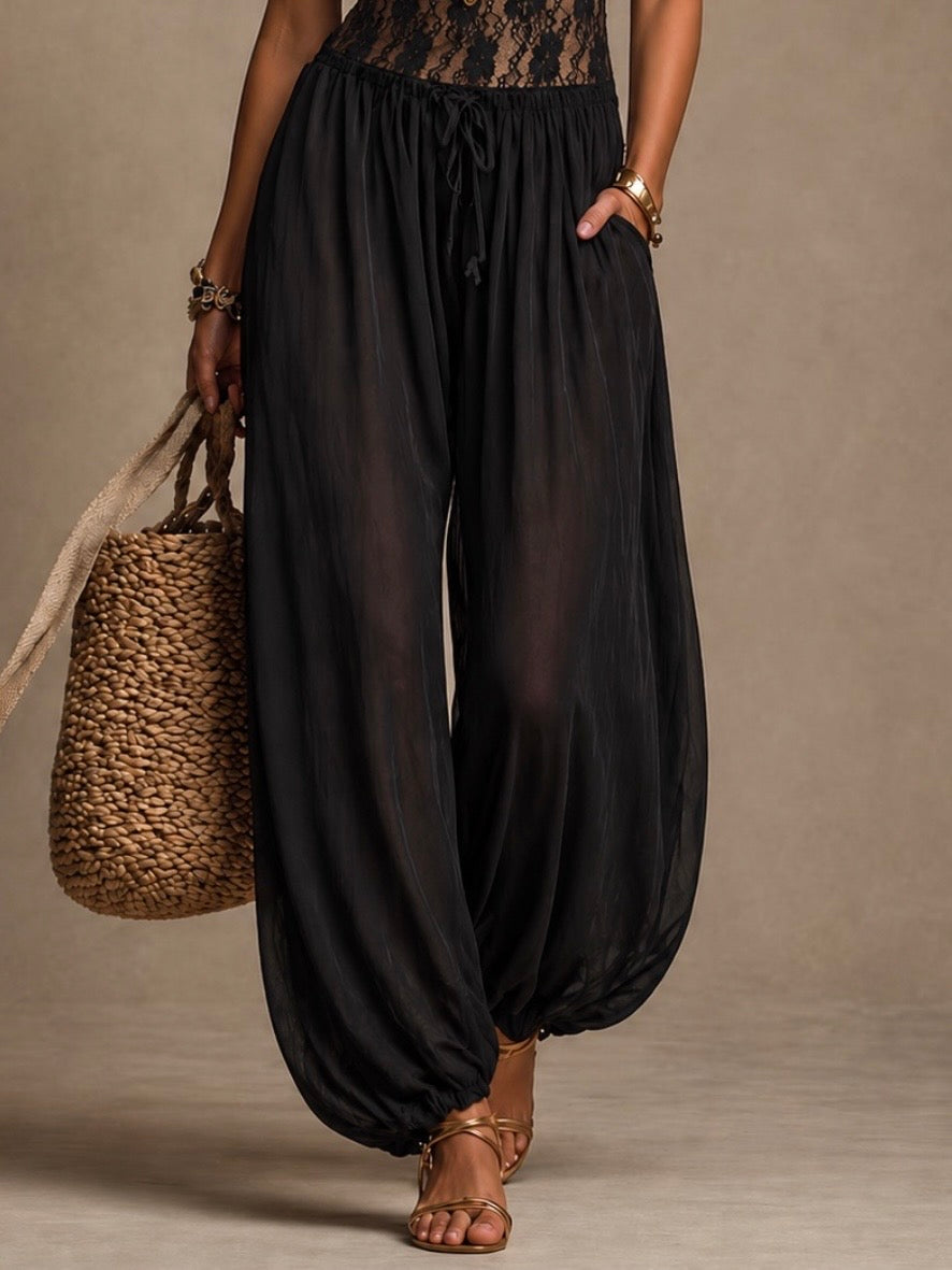 Laia | flowing Lace Halter Jumpsuit