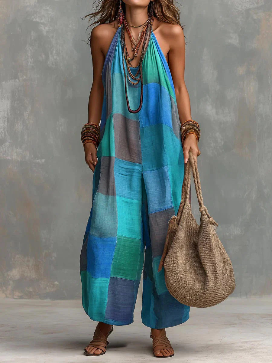 Amara | Bohemian Patchwork Jumpsuit