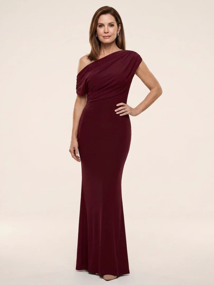 Calista | Robe longue drapée asymétrique