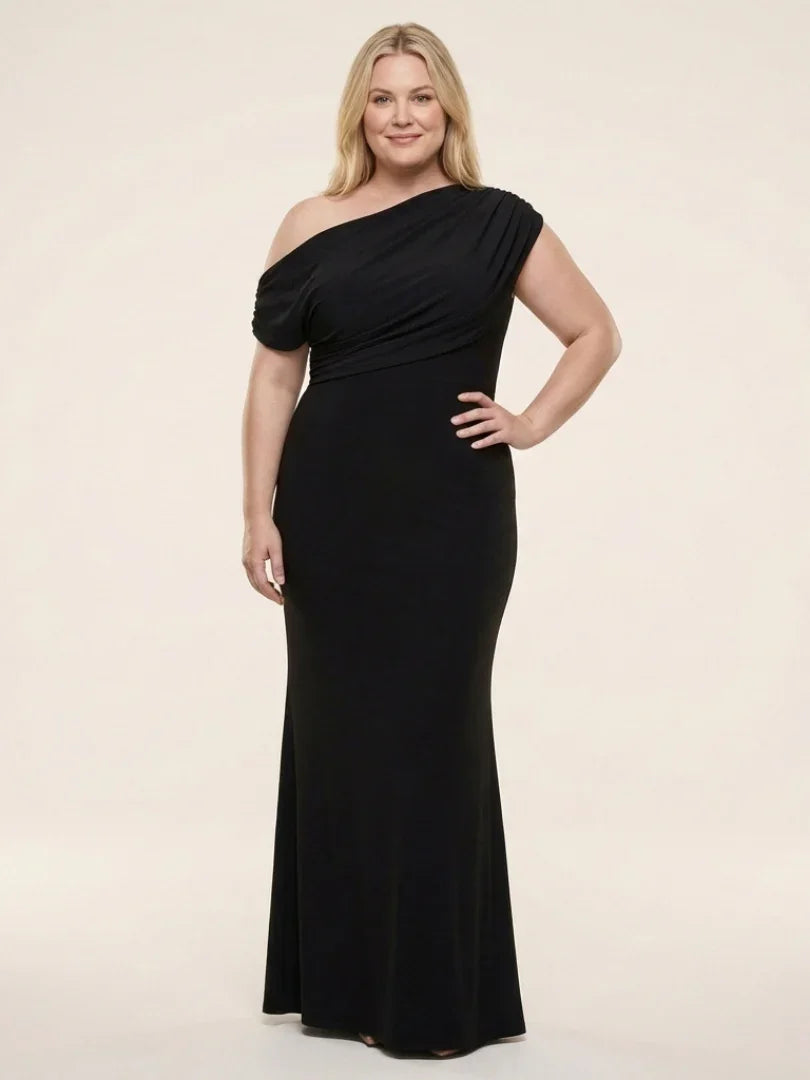 Calista | Robe longue drapée asymétrique