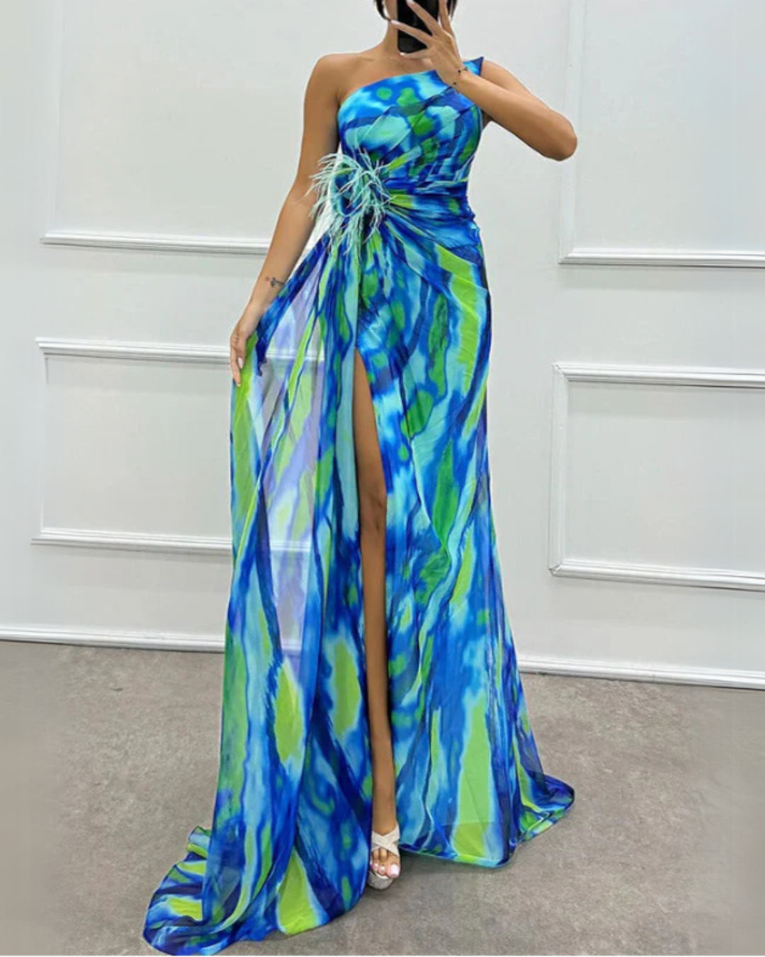 Peyton | Vibrant Draped Dress