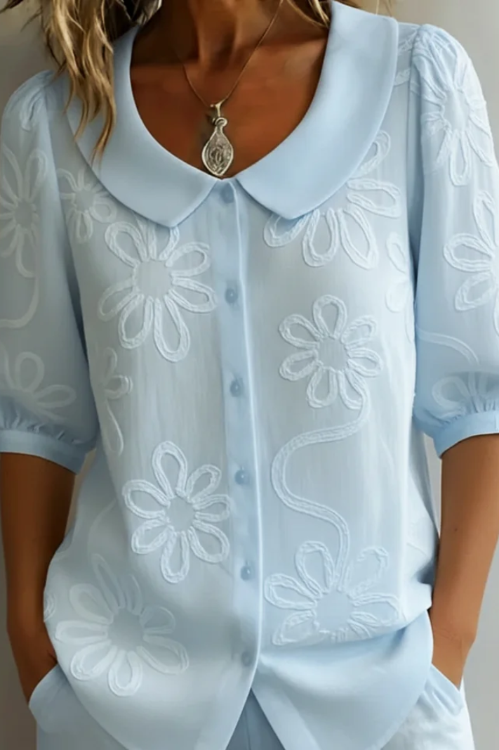 Fiora │ Elegant Floral Blouse