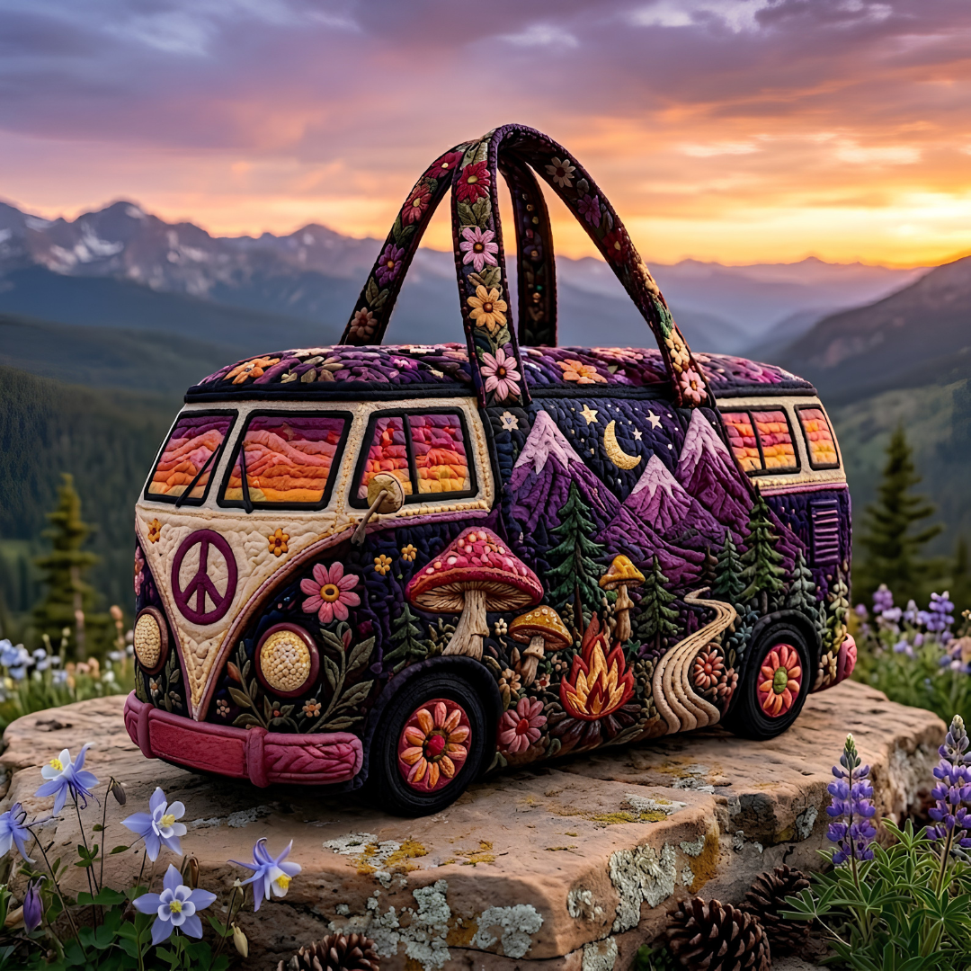 Hippie Van Quilted Travel Bag