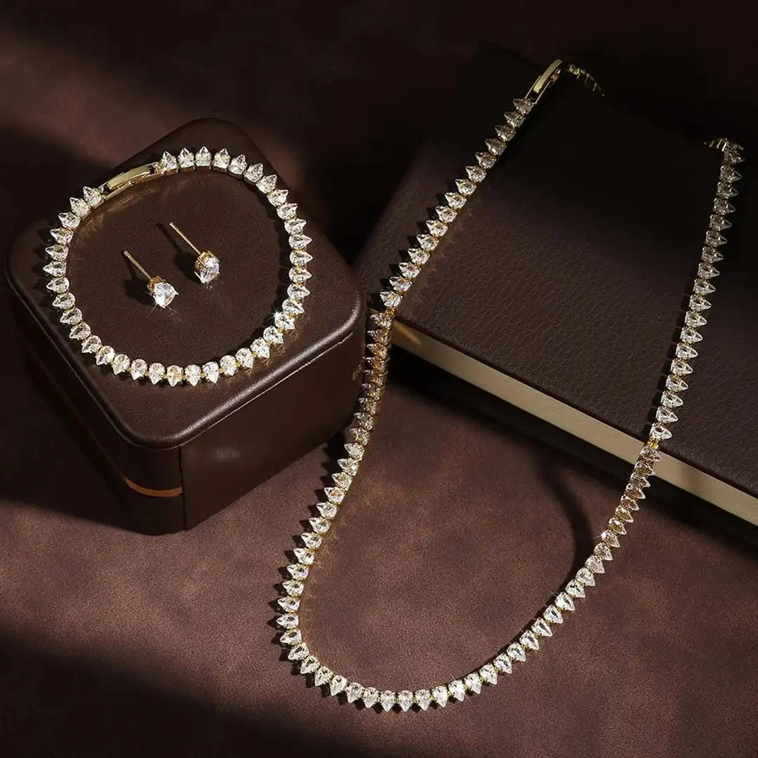 Cubic Zirconia Bridal Full Set