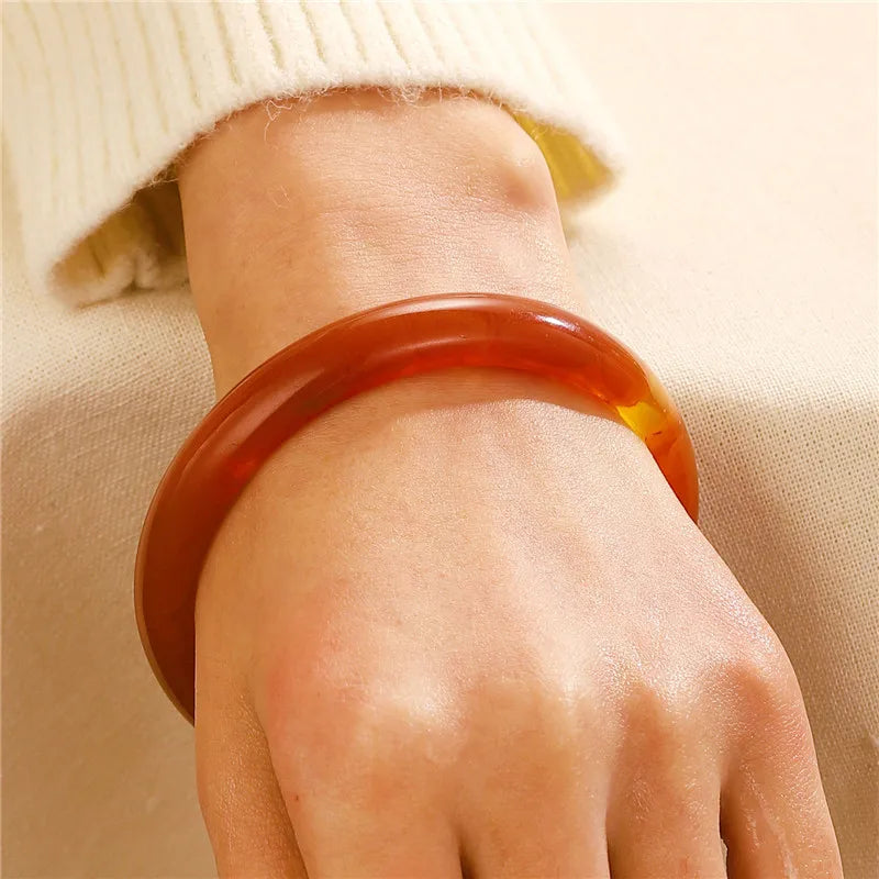 Semi-Transparent | Acrylic Bangle Bracelet