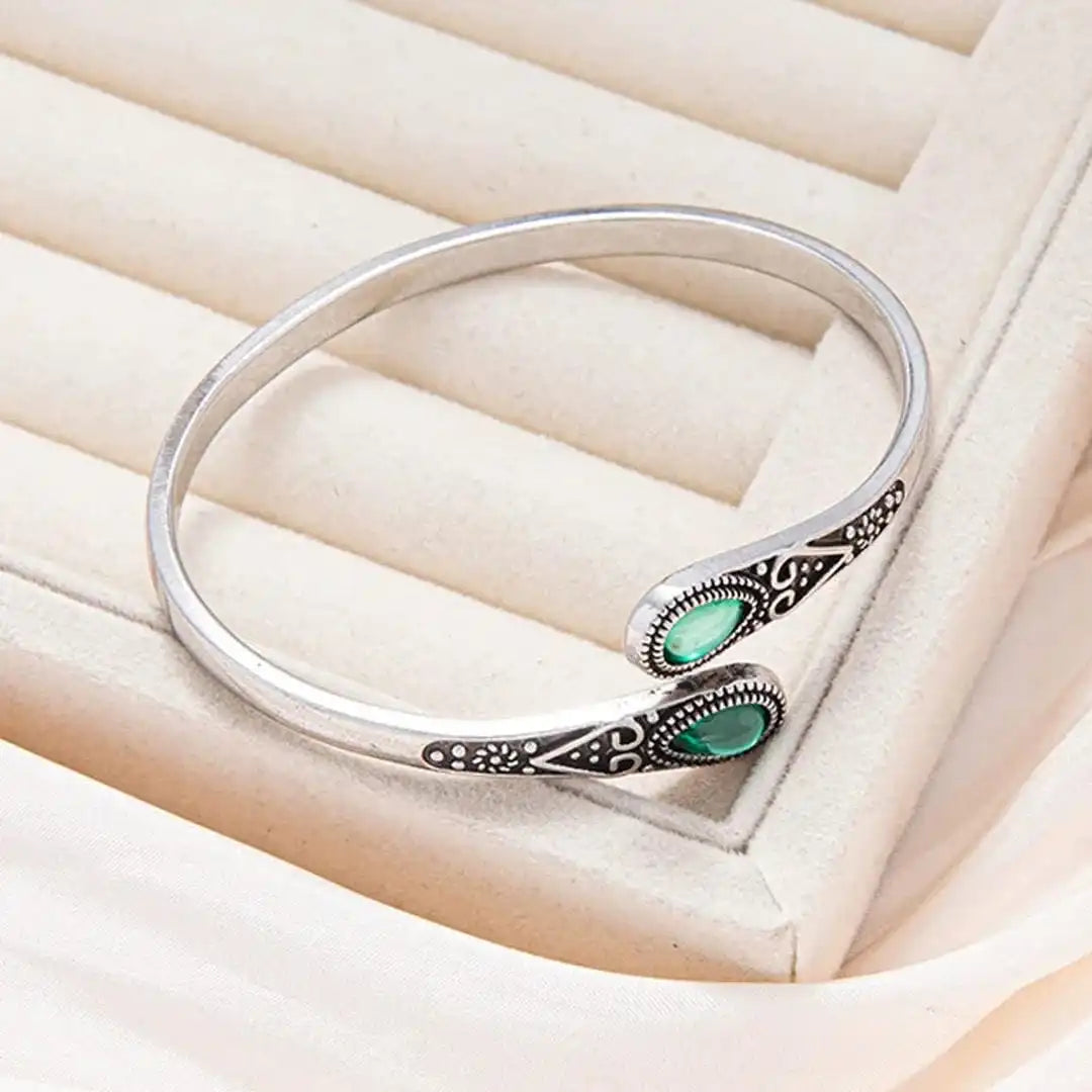 Vintage | Colourful Gem Tribal Cuff Bracelet