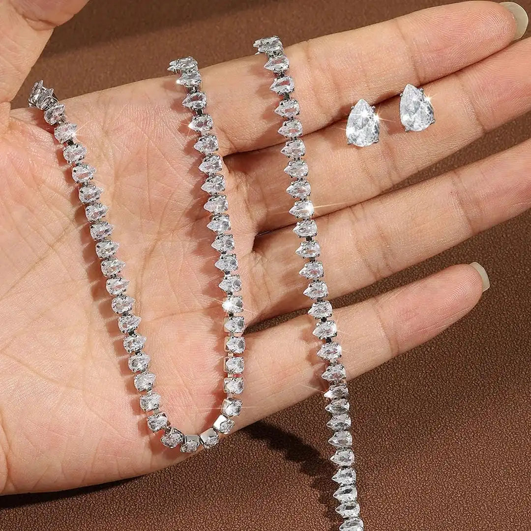 Cubic Zirconia Bridal Full Set