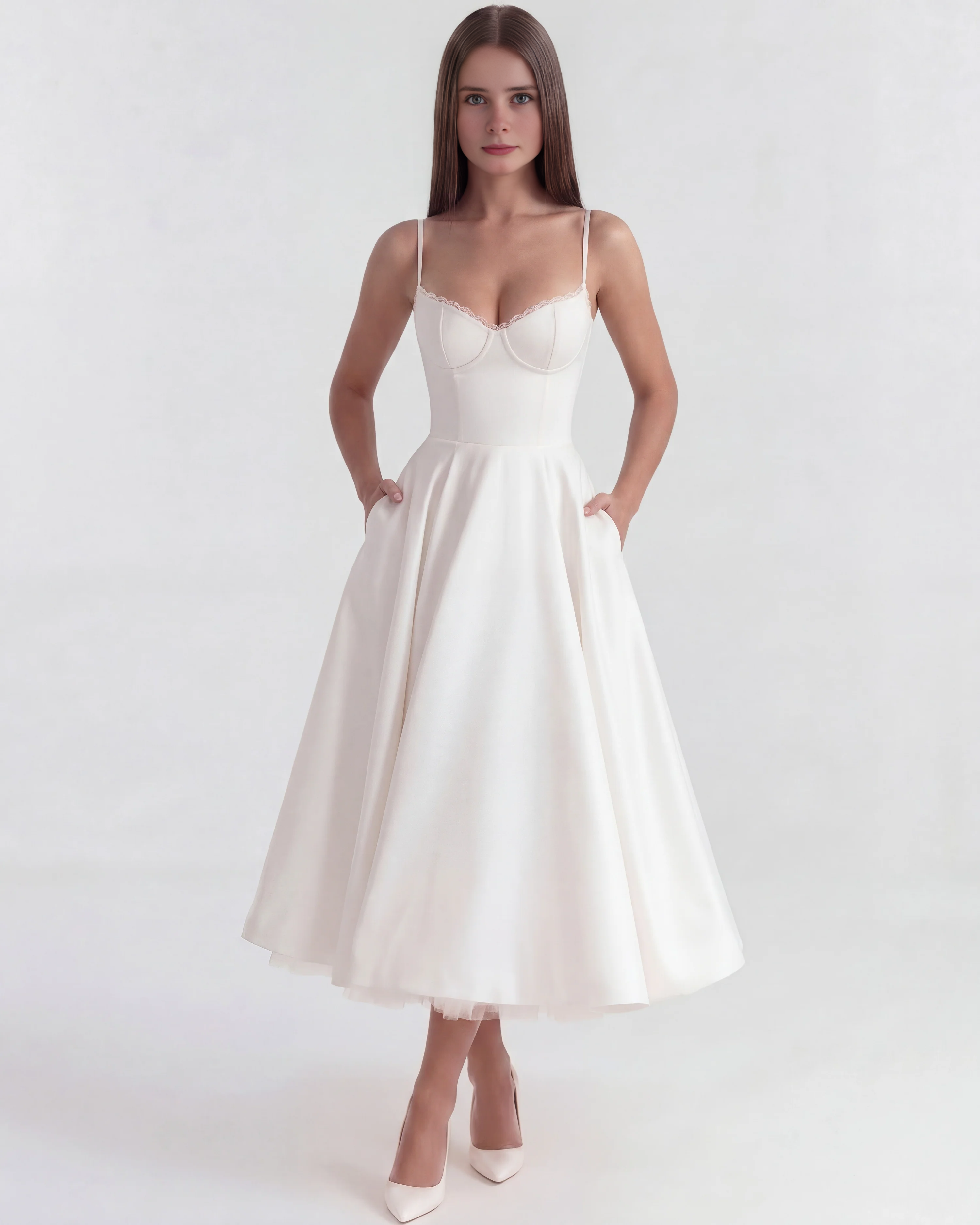 Althea | Robe Midi Blanche