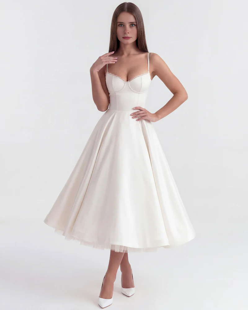 Althea | Robe Midi Blanche