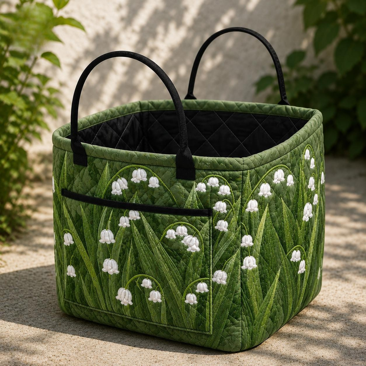 Flowers Quilted Storage Basket