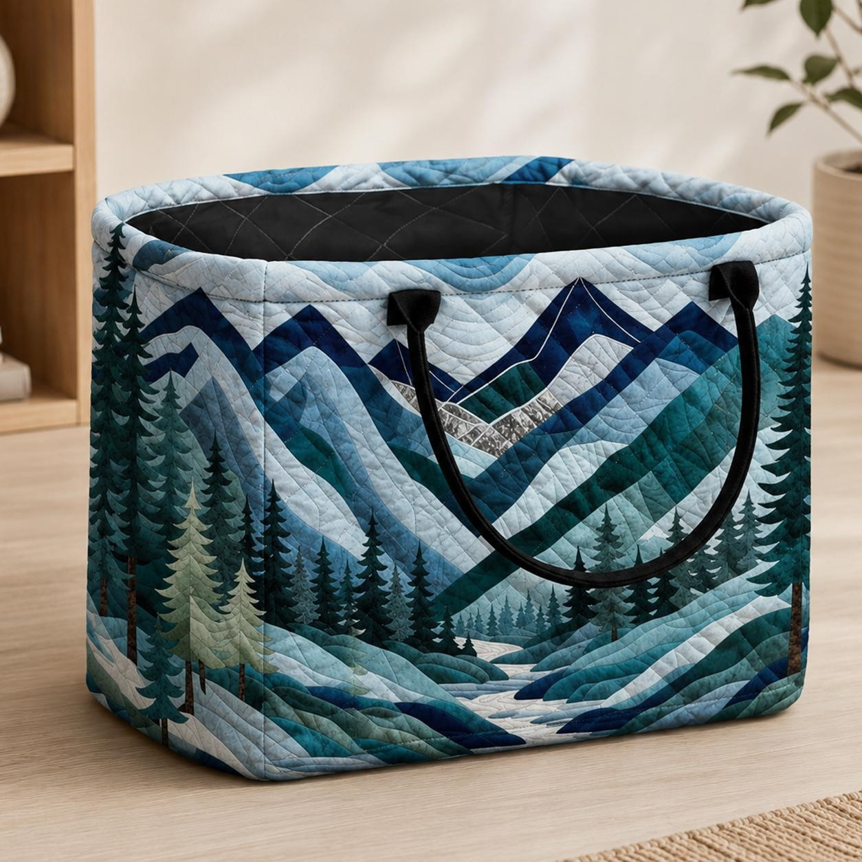Landscape Quilted Storage Basket