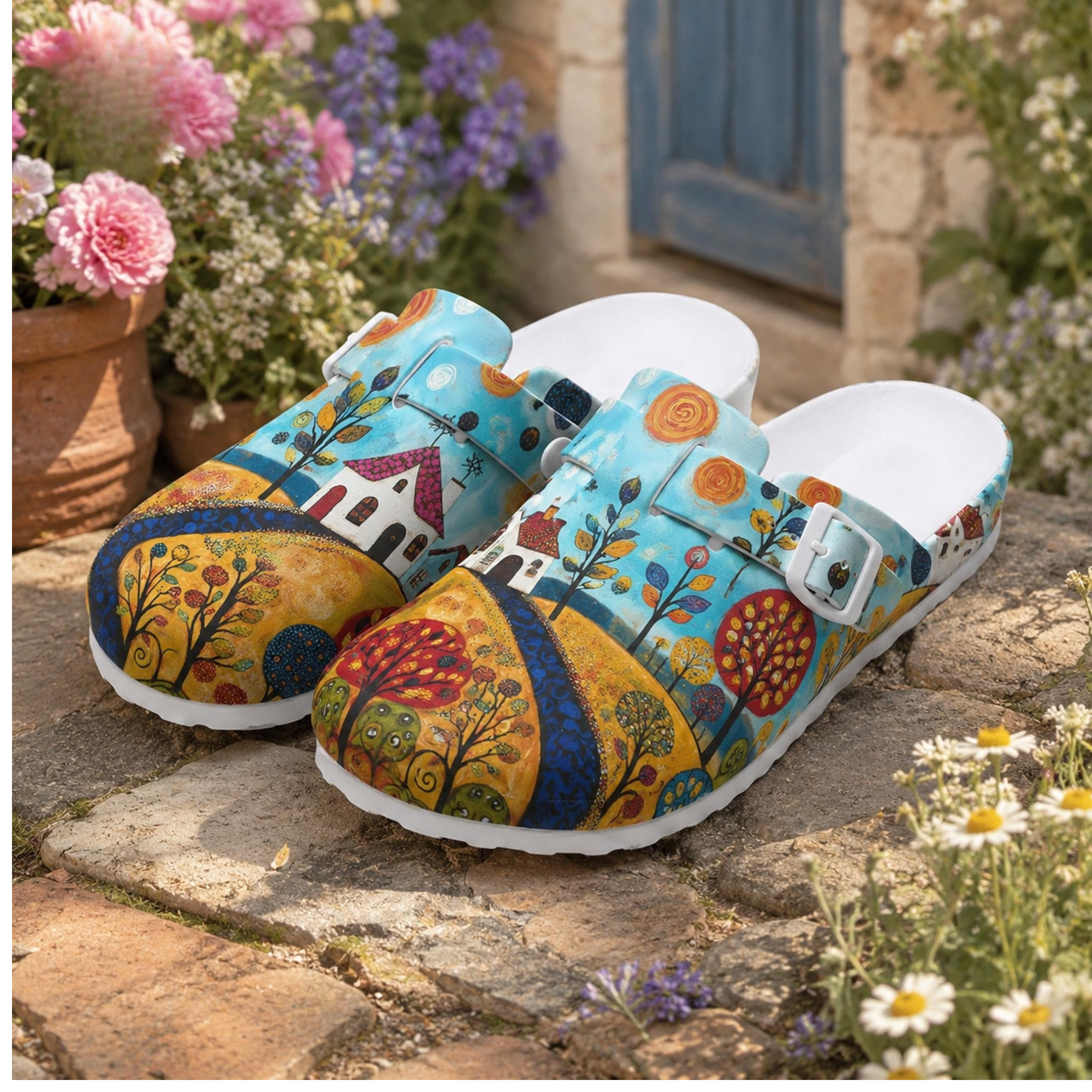 Countryside Landscape Nurse Clogs