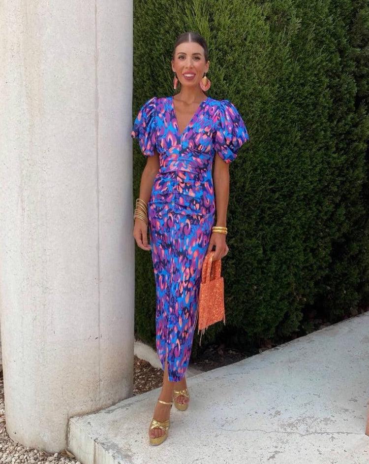 Loren | Dress with Puff Sleeves