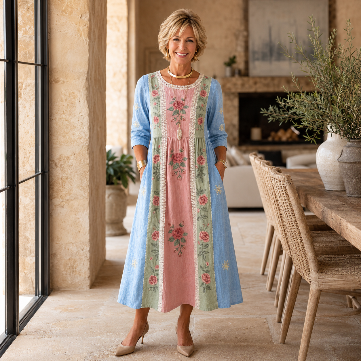 Vintage Rose Garden Dress