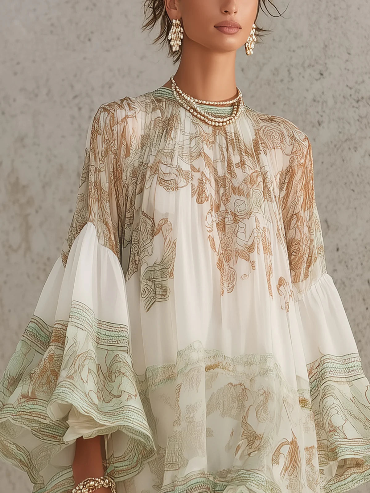 Sage Baroque Dress