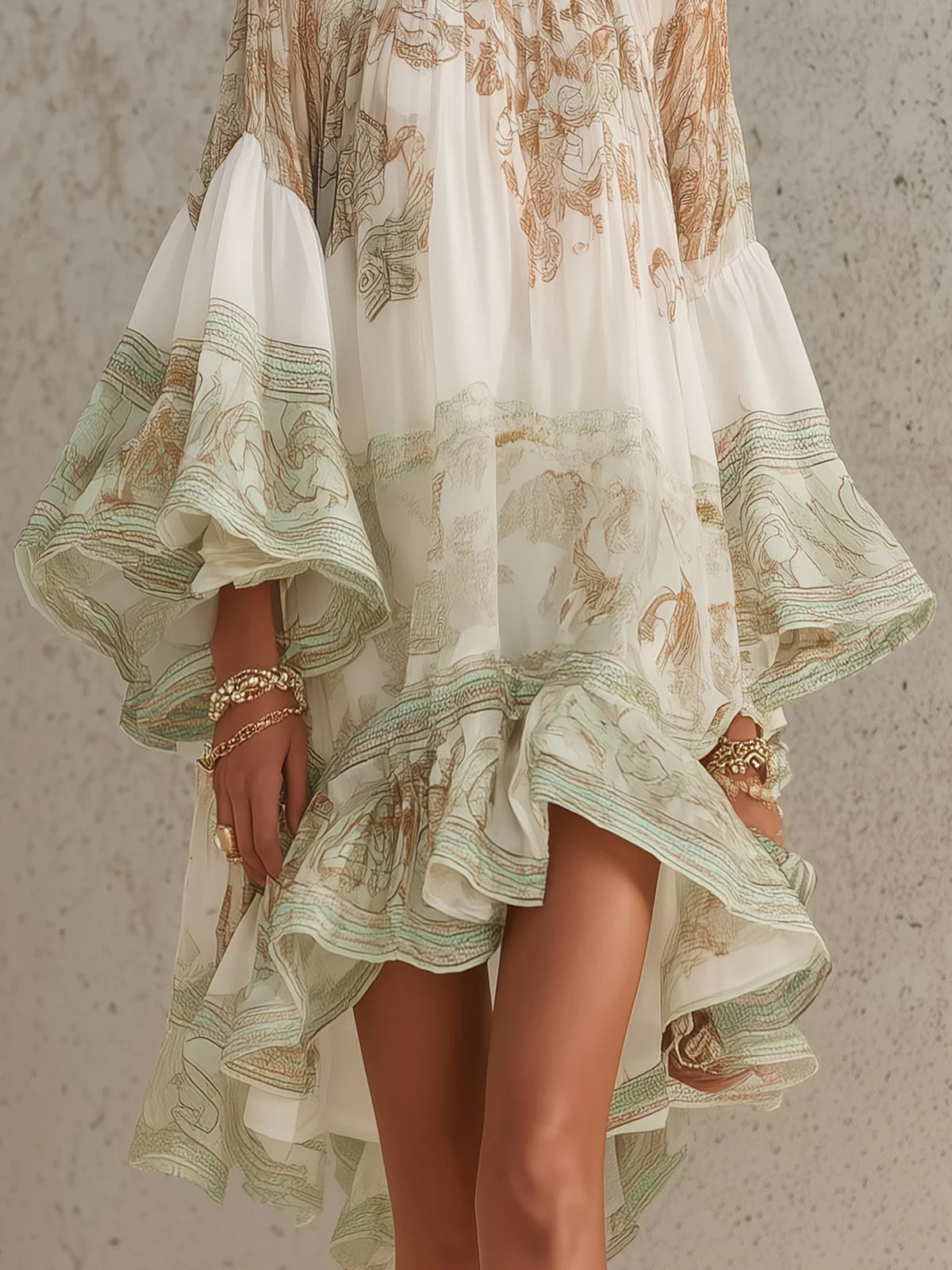 Sage Baroque Dress