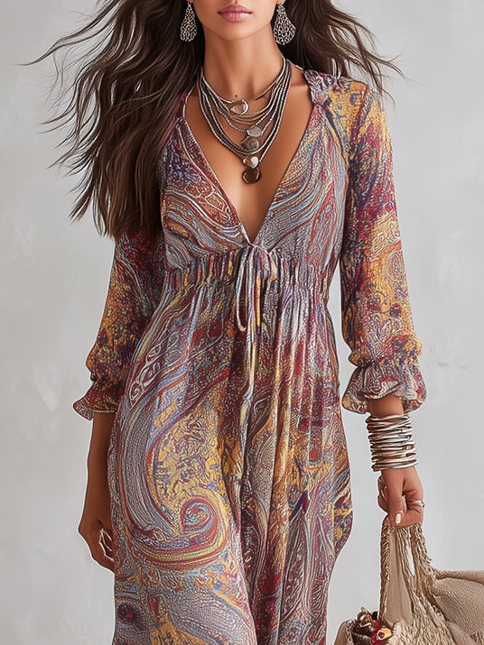 Amara Paisley Maxi Dress