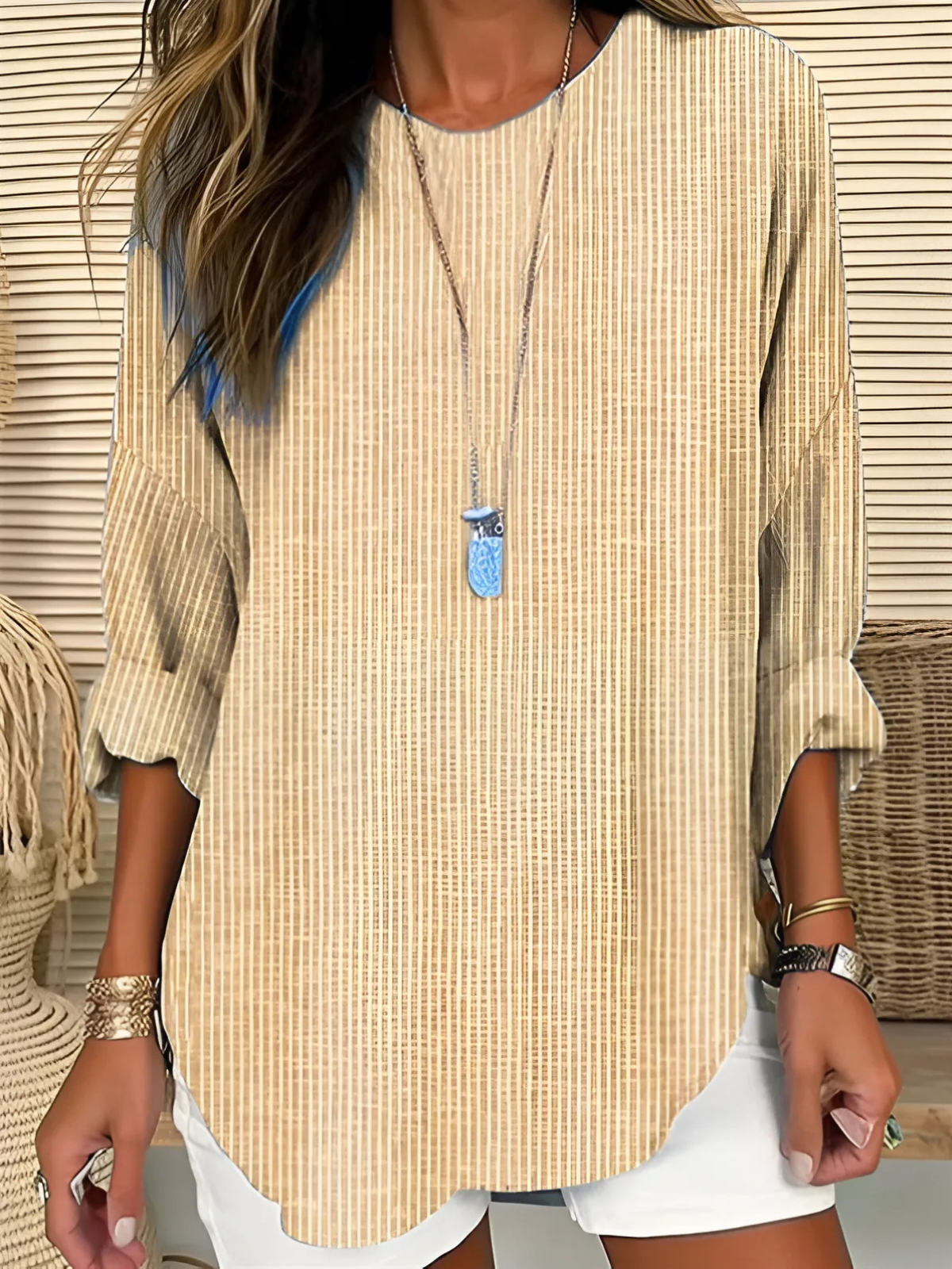 Rhea | Trendy Striped Blouse