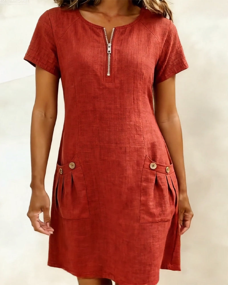 Vania - Dress with Zip Pocket