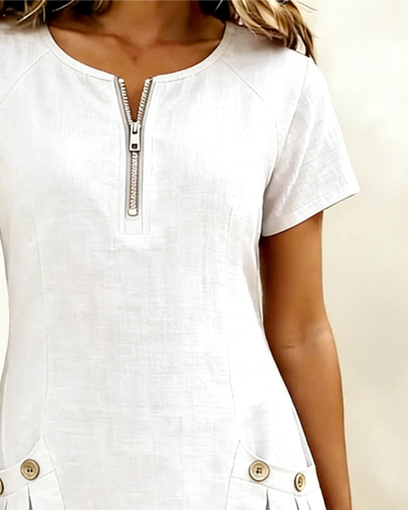 Vania - Dress with Zip Pocket