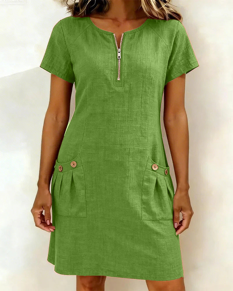 Vania - Dress with Zip Pocket