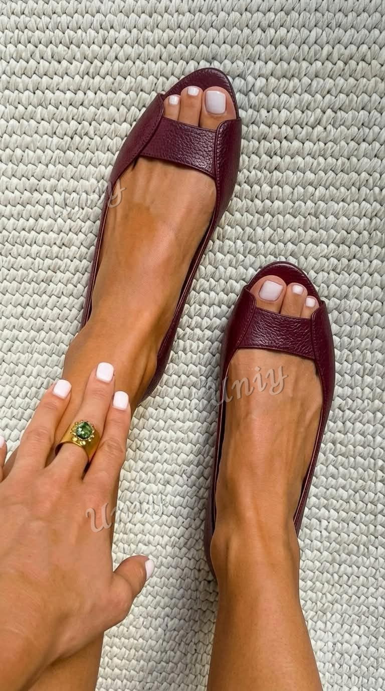 Olivia | Open-Toe Flats