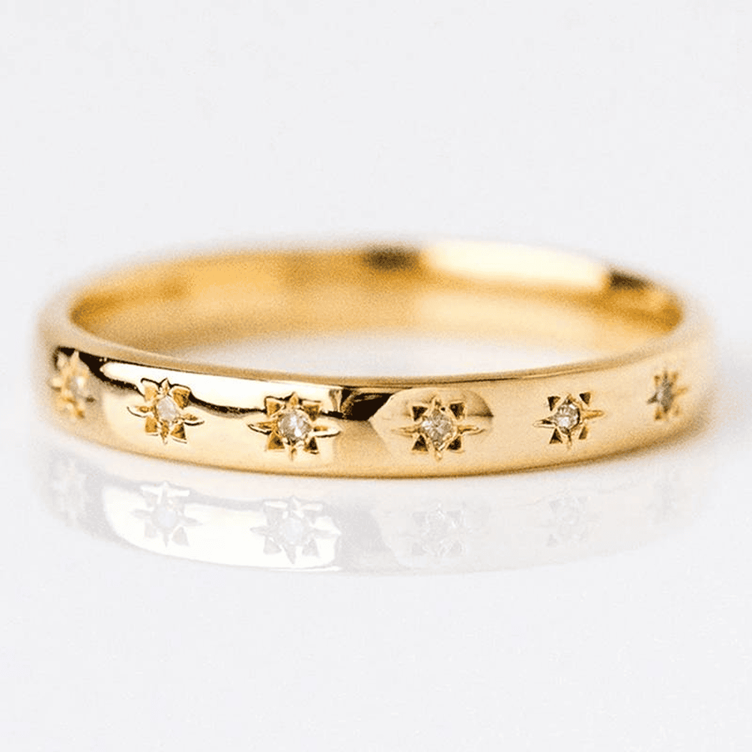 Vintage Gold Zirconia Ring