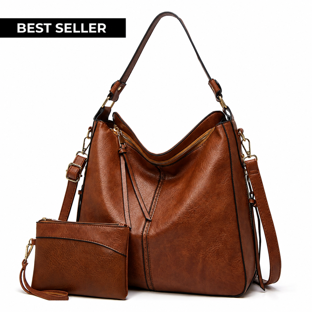 Luxury Leather Anti-Theft Hobo Bag