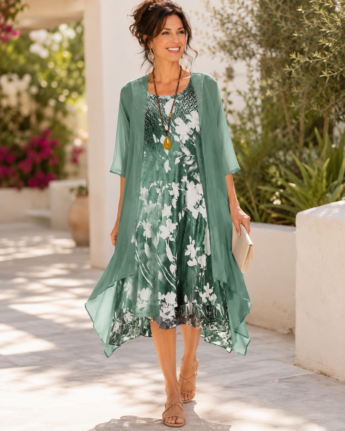 Olivia | Layered Midi Dress