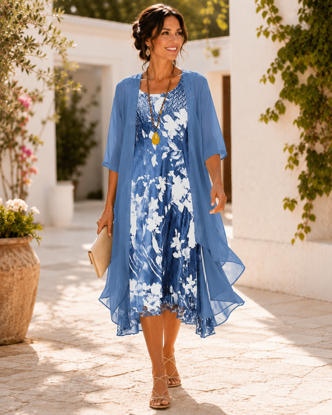 Olivia | Layered Midi Dress