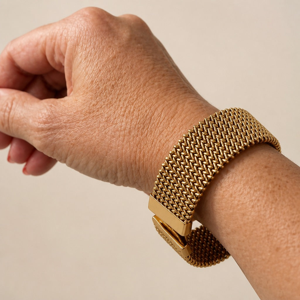 Woven Gold Plated Bracelet