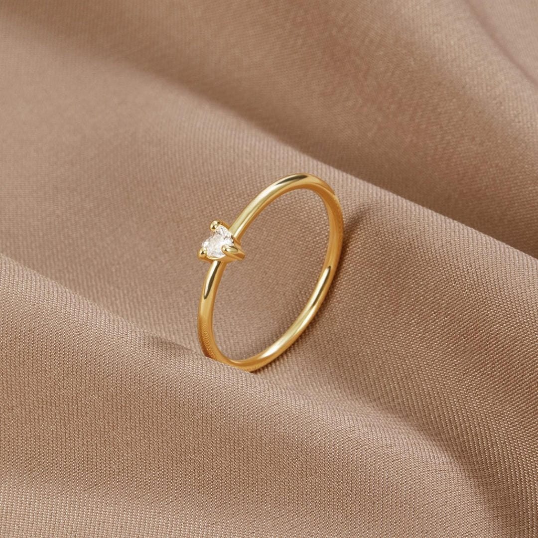Love Crystal Heart Ring