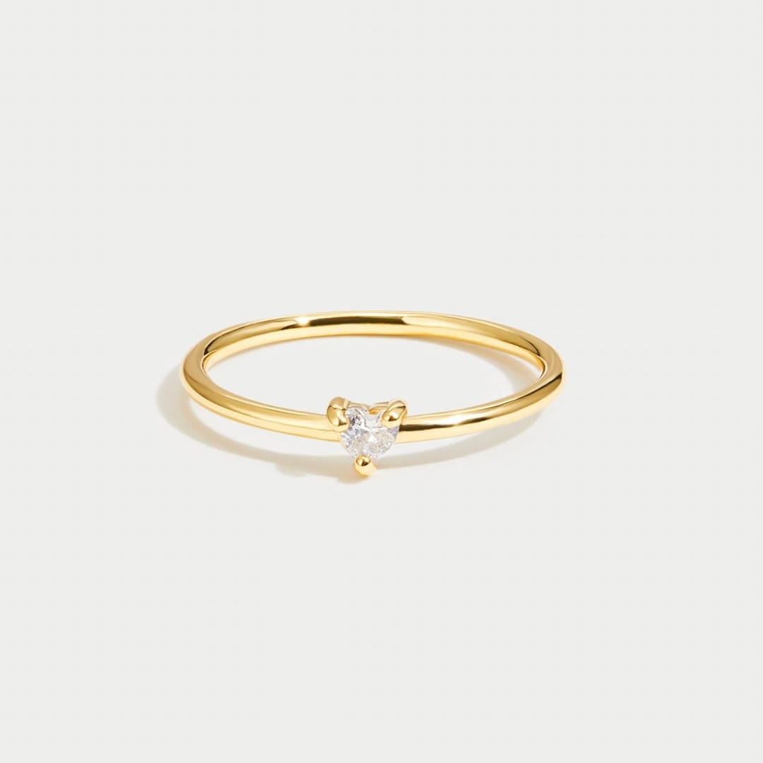 Love Crystal Heart Ring