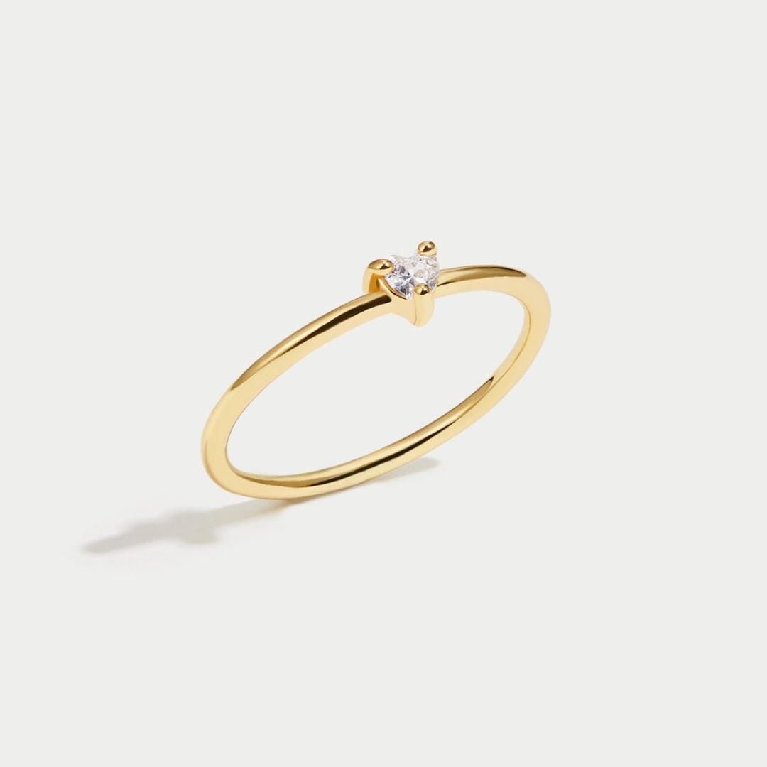 Love Crystal Heart Ring